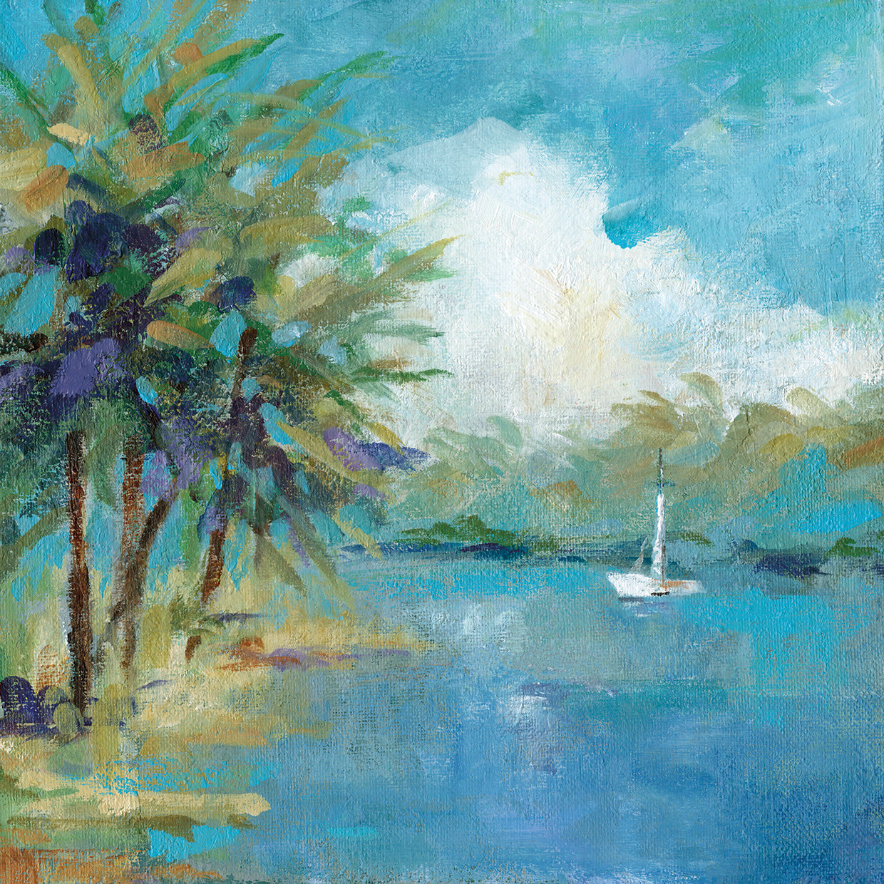 Peaceful Cove by Carol Robinson - best quality handcrafted wall art work on large canvas & framed canvas prints