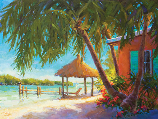 A Day in Paradise Bright by Kathleen Denis - museum quality wall art work on large canvas & framed canvas prints