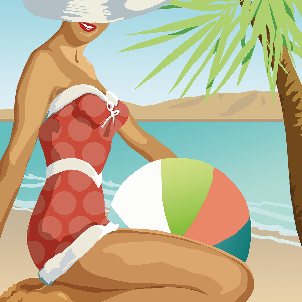Beach Beauty I by Carol Robinson - handcrafted wall art work on large canvas & framed canvas prints, made to order