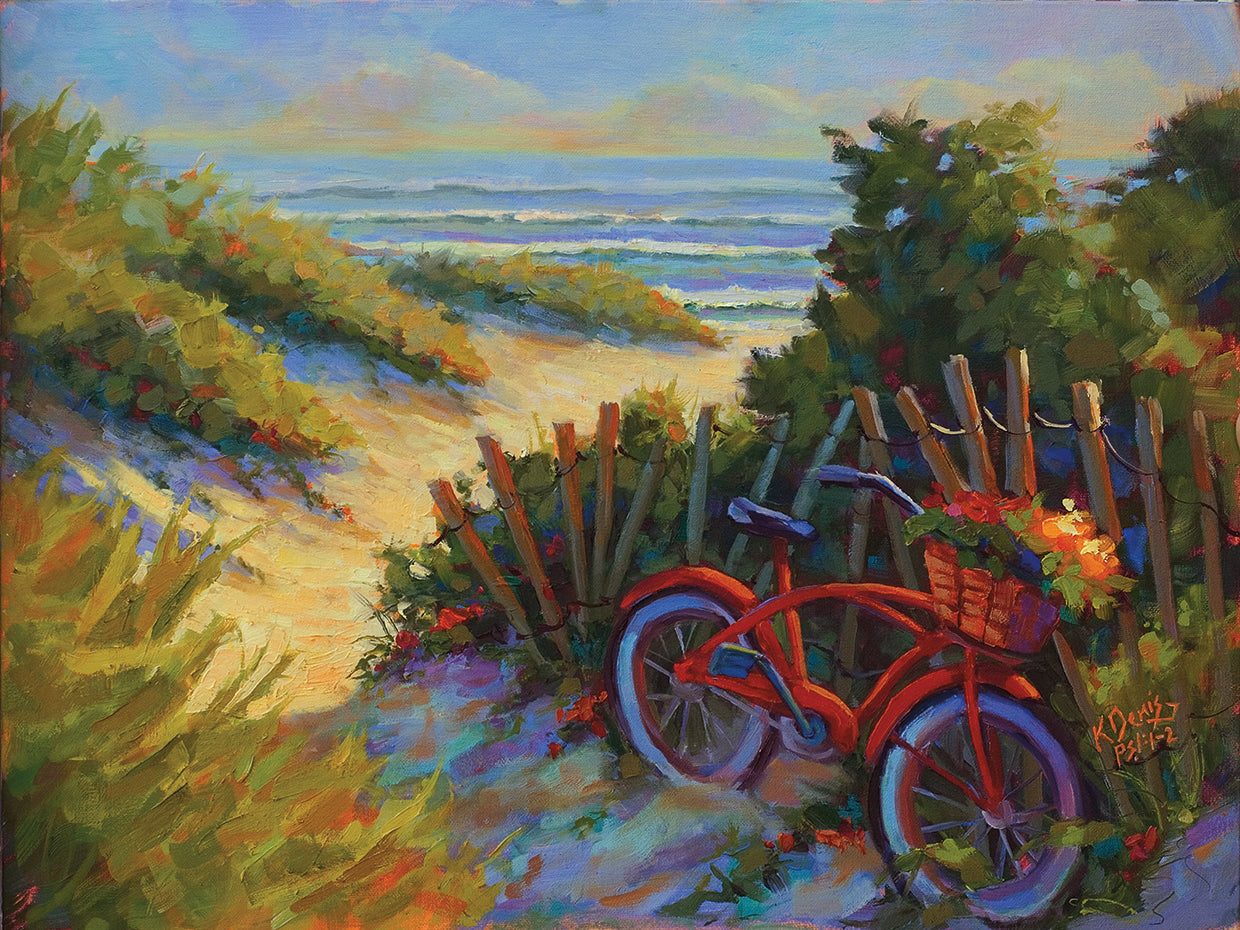 Fresh Flowers by Kathleen Denis - handcrafted wall art work on large canvas & framed canvas prints, made to order