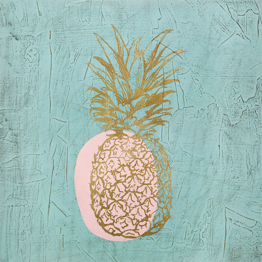 Golden Pineapple Canvas Prints