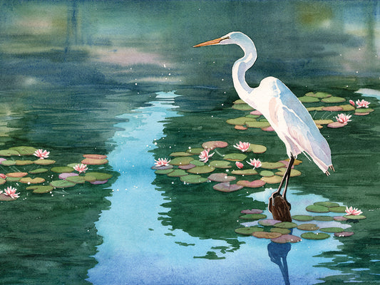 Lakeside Heron 2  Canvas Prints