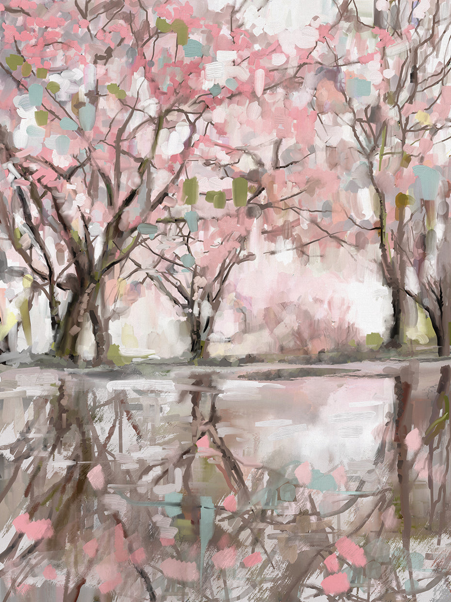 Pink Blossom Reflection