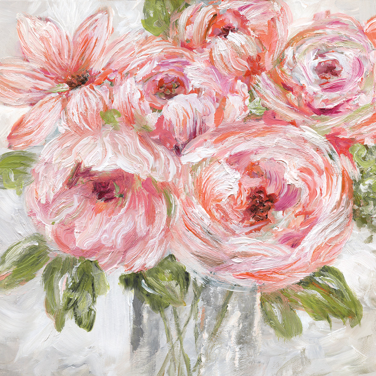 Sassy Bouquet Brush Bright by Nan - top quality wall art work on large canvas & framed canvas prints