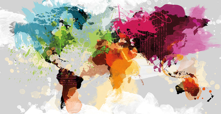 Colourful World Map