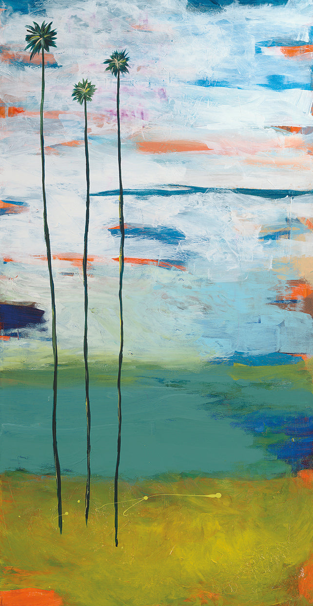 Desert Palms by Jan Weiss - top quality wall art work on large canvas & framed canvas prints