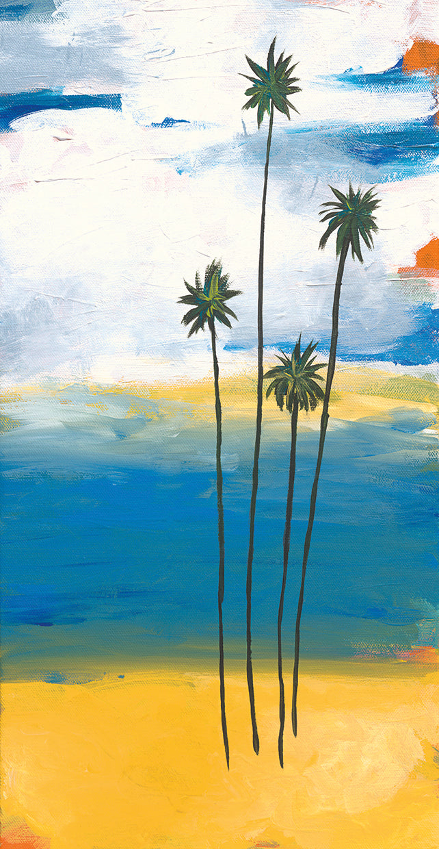 Four Palms by Jan Weiss - best quality handcrafted wall art work on large canvas & framed canvas prints