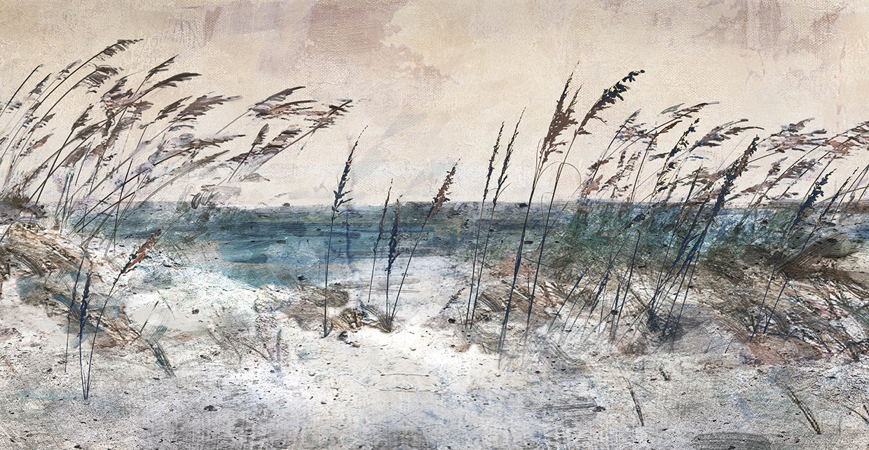 Morning Sea Grass Light by Studio Arts is a peaceful and calming coastal seascape painting printed on canvas or framed canvas