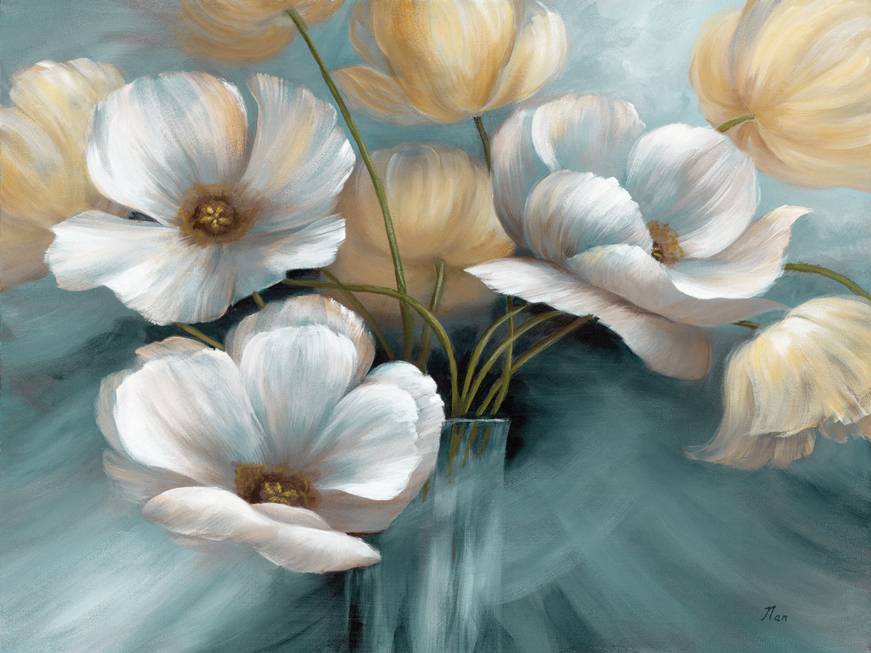 Scent of Summer Teal by Nan - lowest price wall art work on large canvas & framed canvas prints