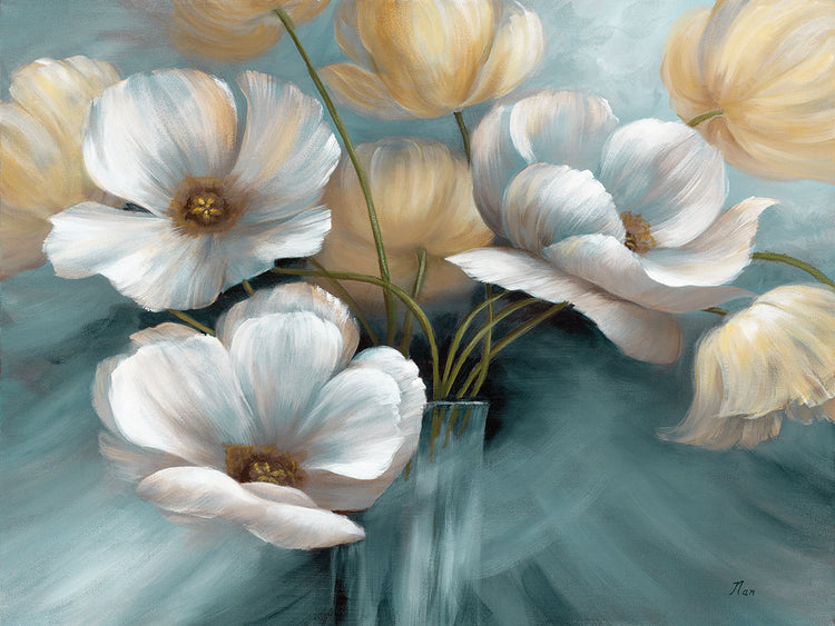 Scent of Summer Teal by Nan - lowest price wall art work on large canvas & framed canvas prints