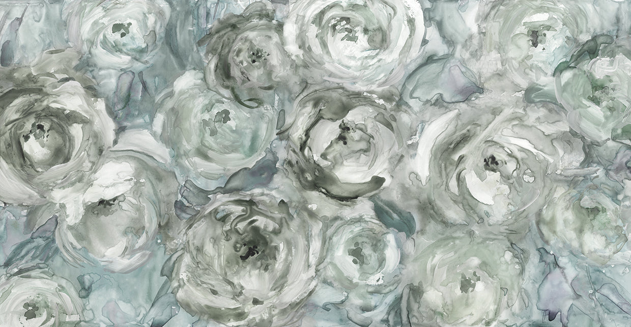 Climbing Roses Silver by Carol Robinson - best quality handcrafted wall art work on large canvas & framed canvas prints