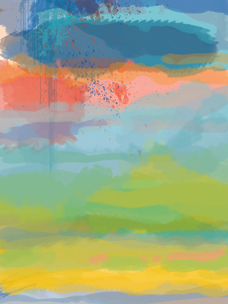 Coral Sky by Jan Weiss - lowest price wall art work on large canvas & framed canvas prints