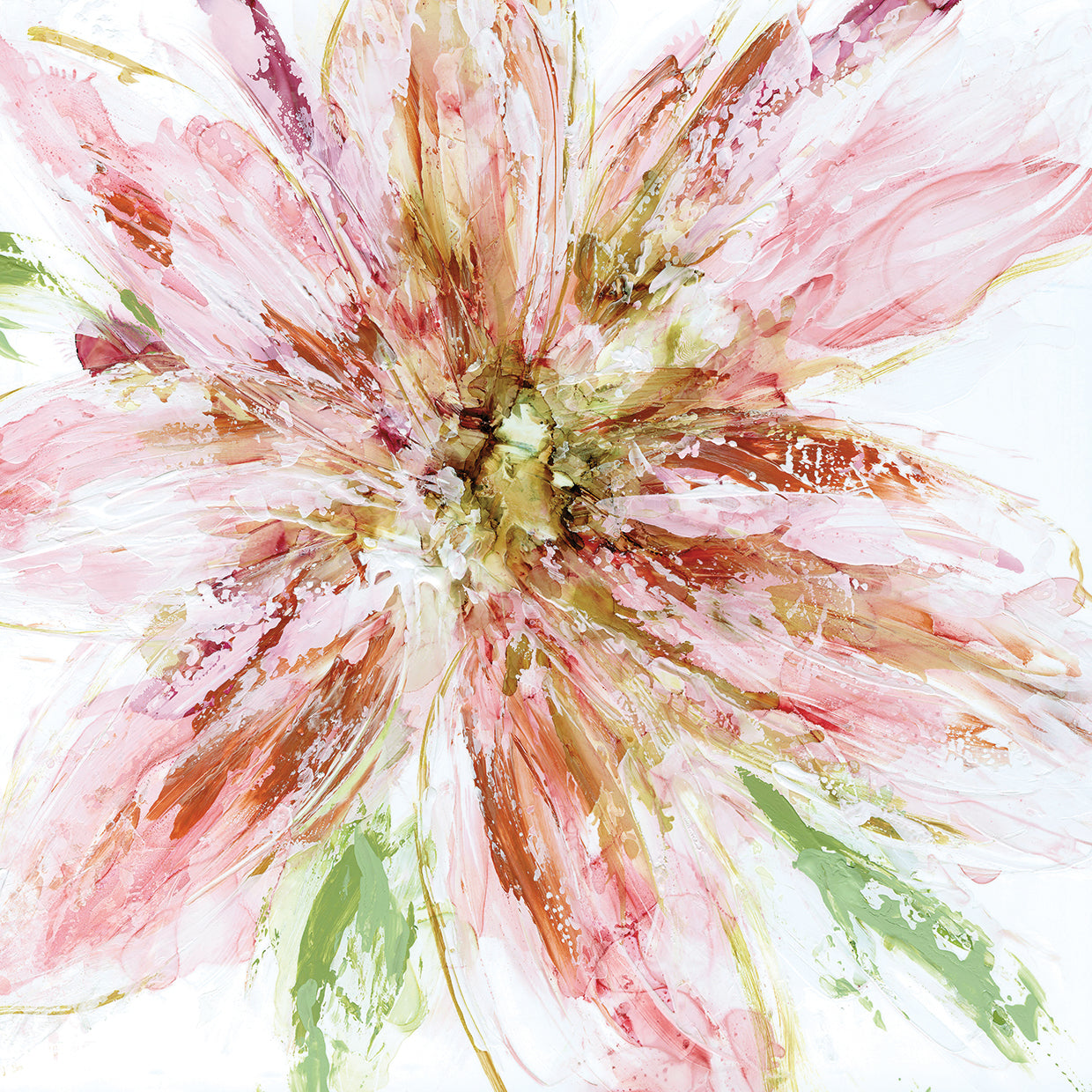 Floral Strokes I by Carol Robinson - best quality handcrafted wall art work on large canvas & framed canvas prints