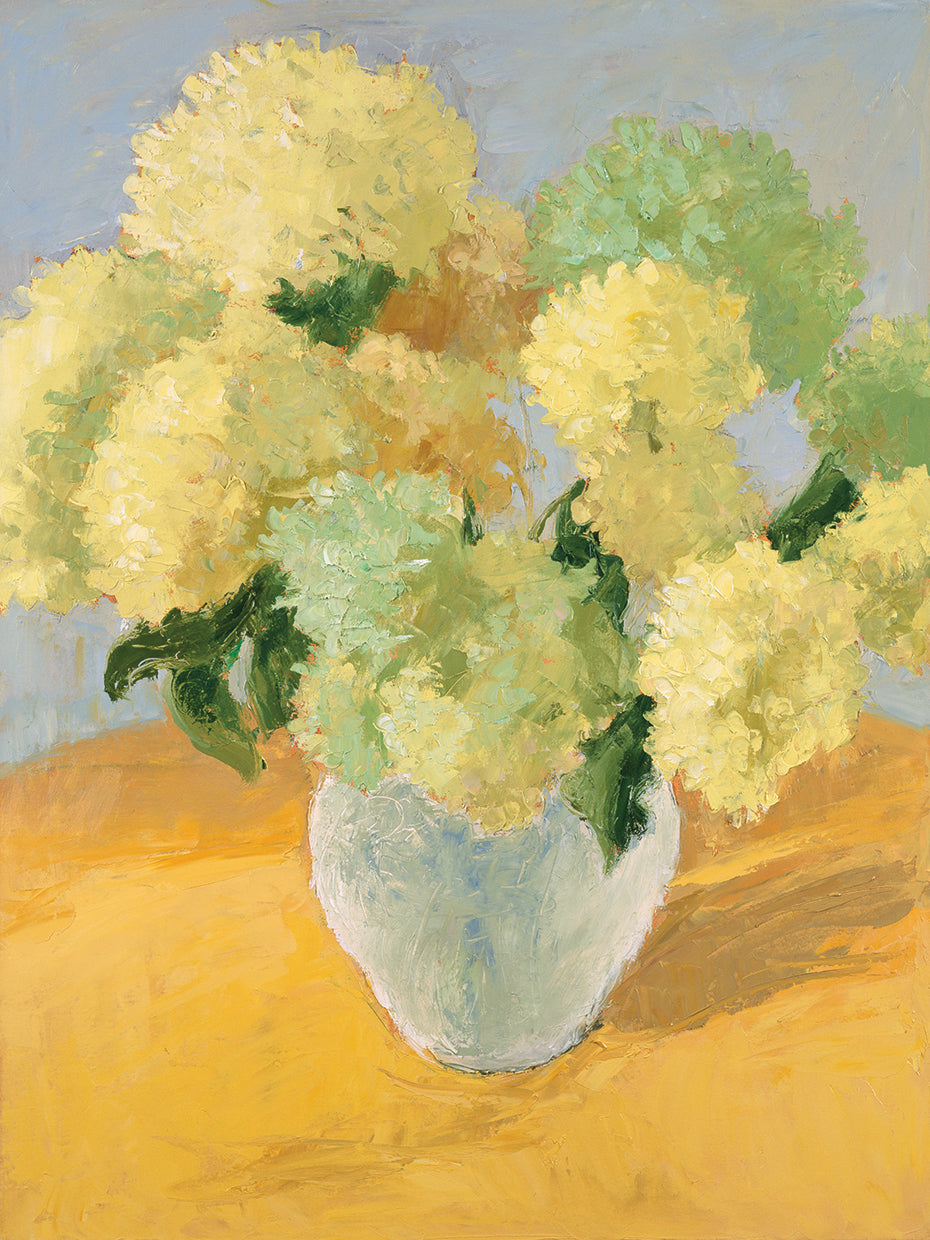 Hydrangea on Gold