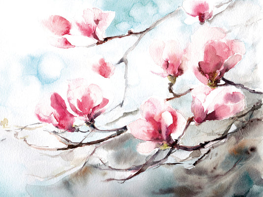 Spring Magnolia Canvas Art