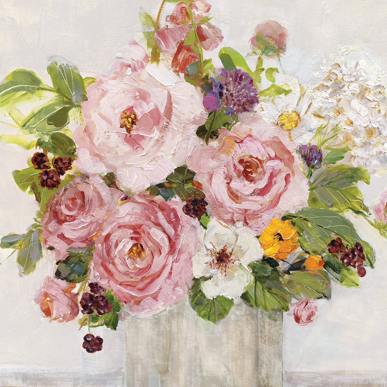 Becoming Blush I by Sally Swatland - highest quality handcrafted wall art work on large canvas & framed canvas prints