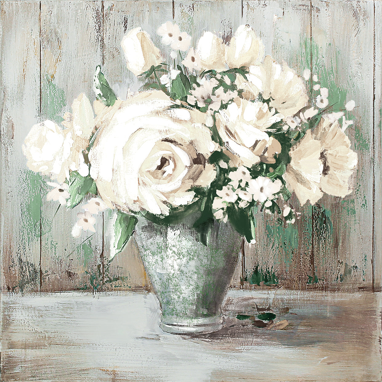 White & Sage Floral II