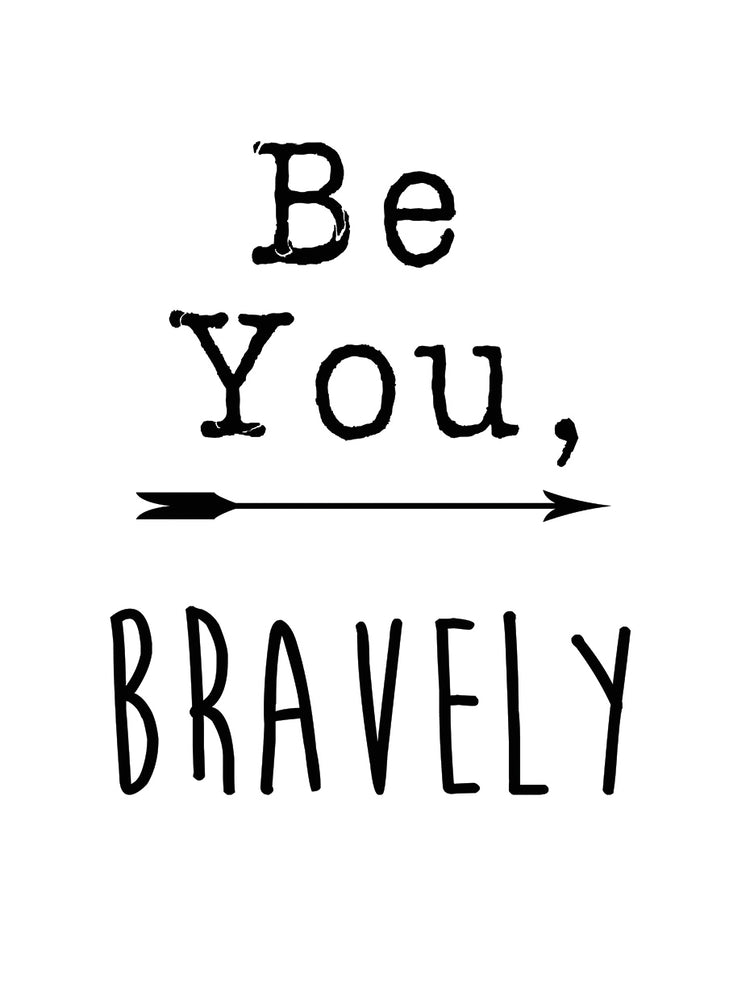 Be You Bravely by Jan Weiss - highest quality handcrafted wall art work on large canvas & framed canvas prints
