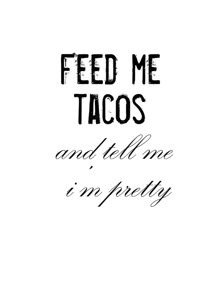 Feed Me Tacos by Jan Weiss - museum quality wall art work on large canvas & framed canvas prints