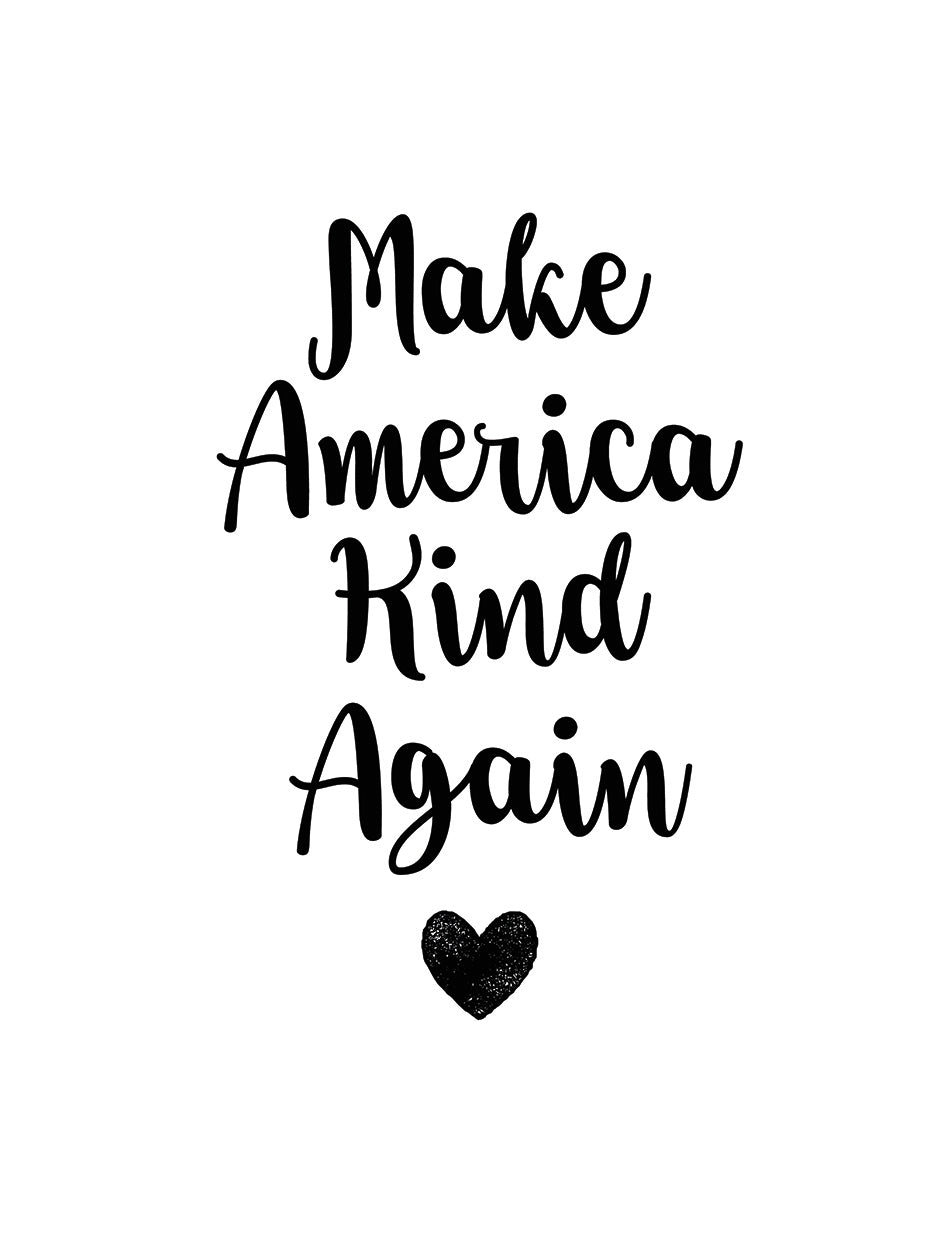 Make America Kind by Jan Weiss - highest quality handcrafted wall art work on large canvas & framed canvas prints