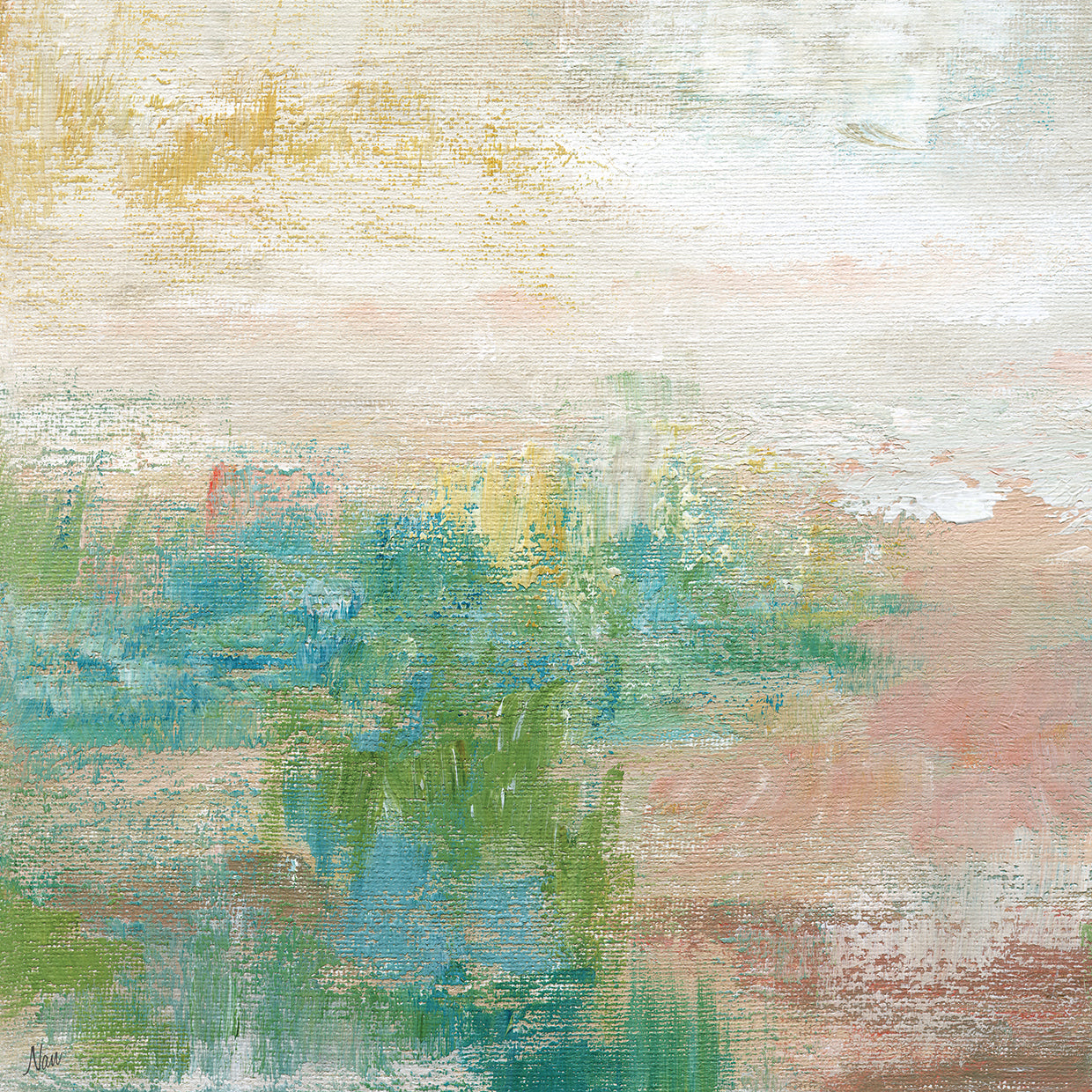 Sea Foam I by Nan - handcrafted wall art work on large canvas & framed canvas prints, made to order