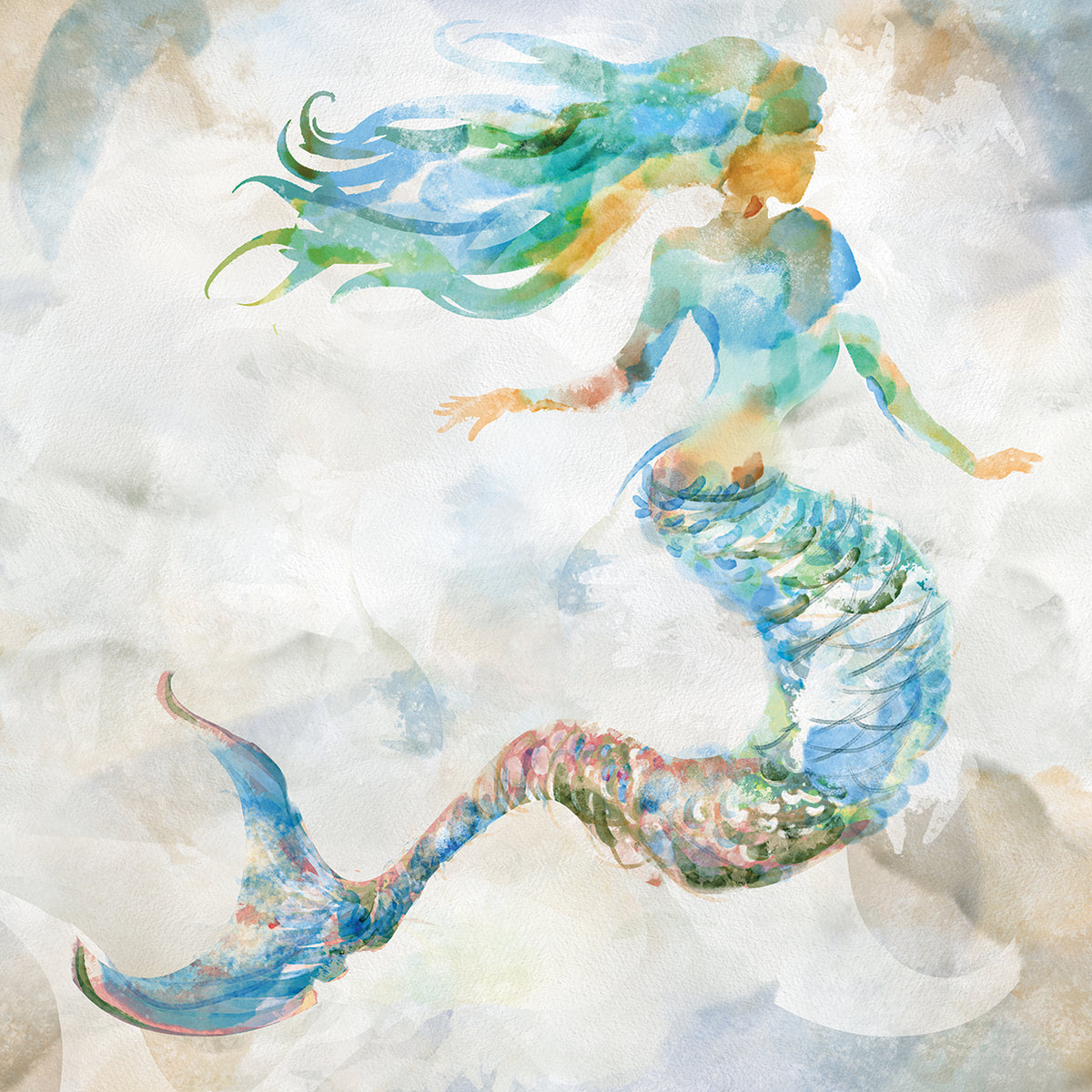 Watercolor Mermaid II
