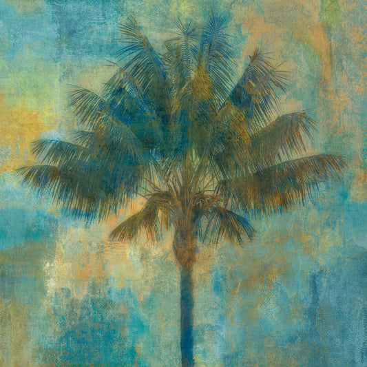 Palm and Blue Canvas Art