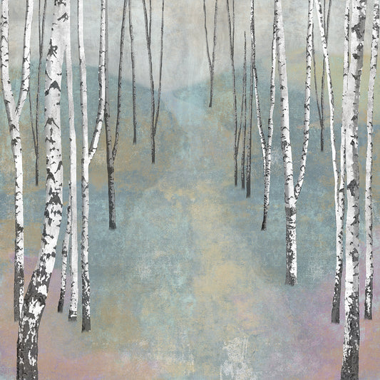 Silver Trees Path I Canvas Art