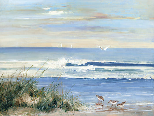 Beachcombers by Sally Swatland - larger sizes handcrafted wall art work on large canvas & framed canvas prints