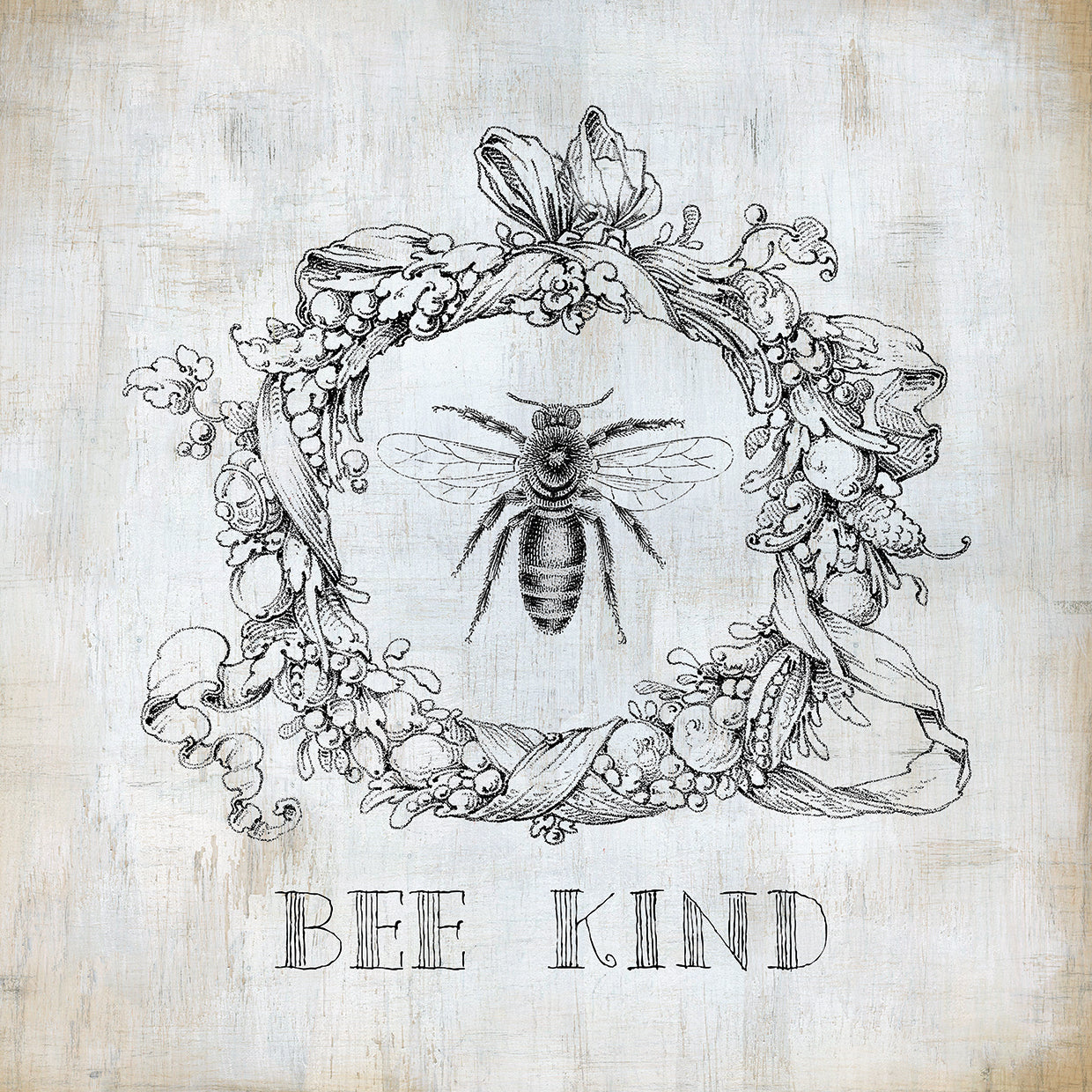 Bee Kind by Carol Robinson - best quality handcrafted wall art work on large canvas & framed canvas prints