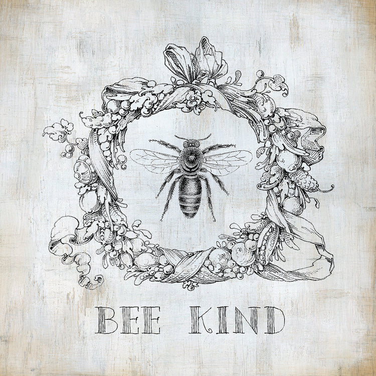 Bee Kind by Carol Robinson - best quality handcrafted wall art work on large canvas & framed canvas prints