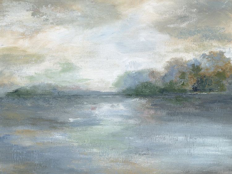 Blue Ethereal by Nan - handcrafted wall art work on large canvas & framed canvas prints, made to order