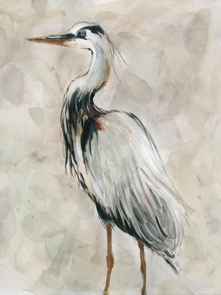 Crane at Dusk II by Carol Robinson - best quality handcrafted wall art work on large canvas & framed canvas prints