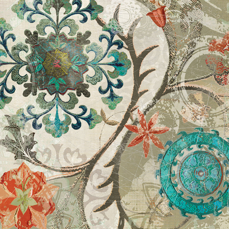 Royal Tapestry II by Carol Robinson - best quality handcrafted wall art work on large canvas & framed canvas prints