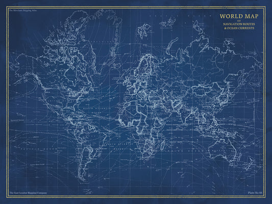 Navigator World Map Canvas Art