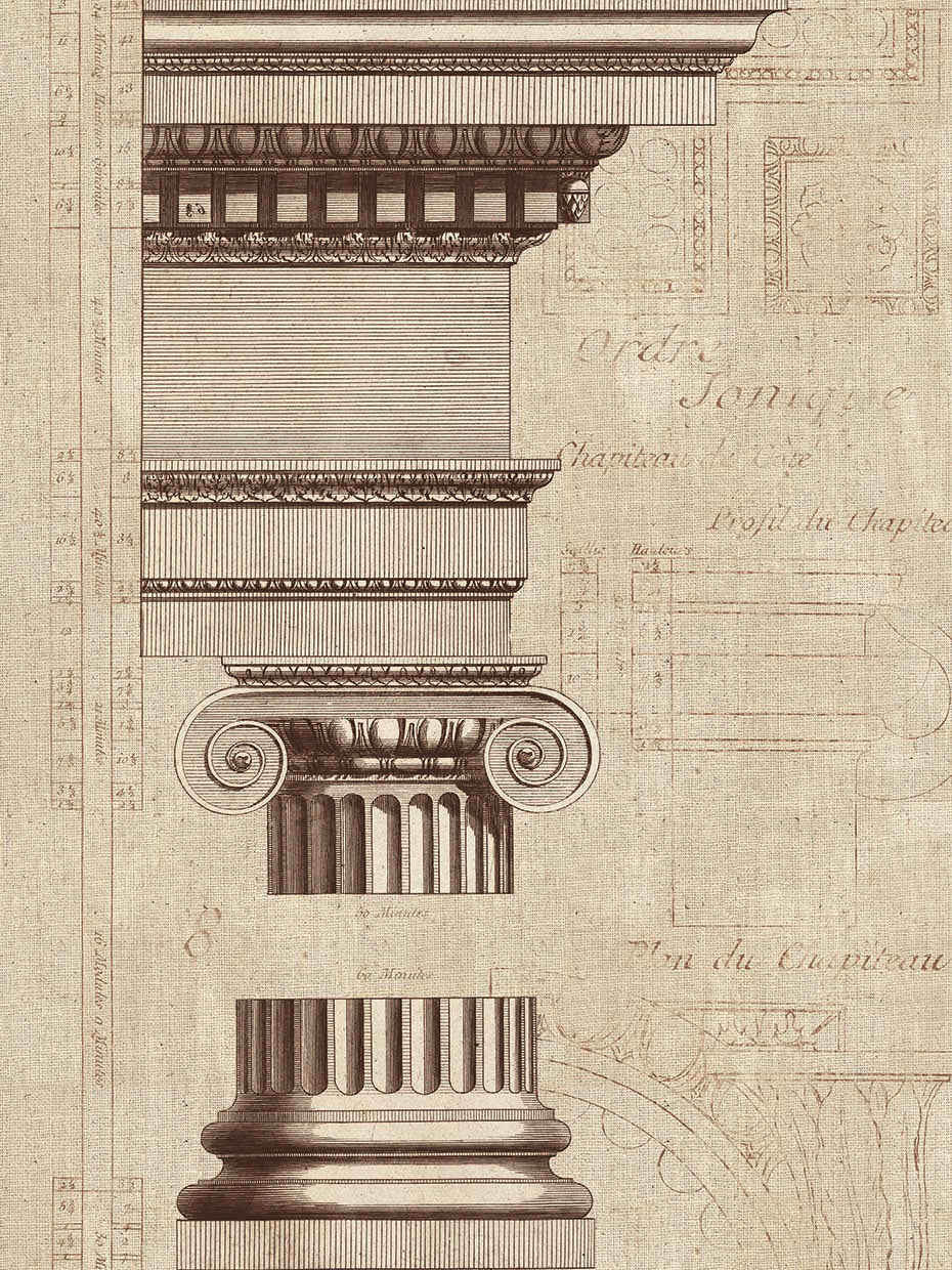 Architectural Rendering II Burlap Sepia Crop