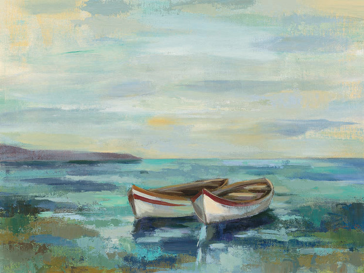 Boats at the Beach by Silvia Vassileva - lowest price wall art work on large canvas & framed canvas prints