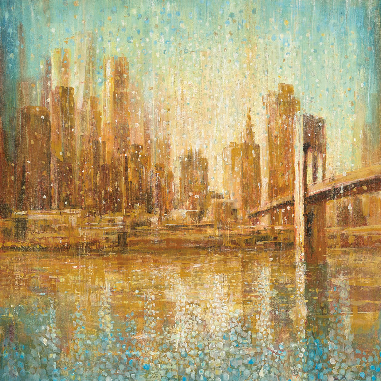 Champagne City by Danhui Nai - museum quality wall art work on large canvas & framed canvas prints