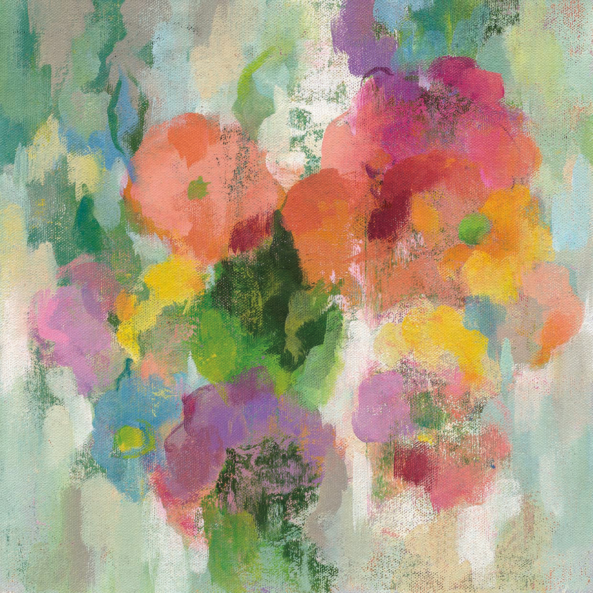 Colorful Garden II by Silvia Vassileva - museum quality wall art work on large canvas & framed canvas prints