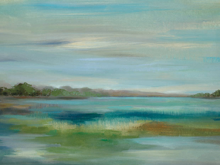 Emerald Lagoon by Silvia Vassileva - museum quality wall art work on large canvas & framed canvas prints