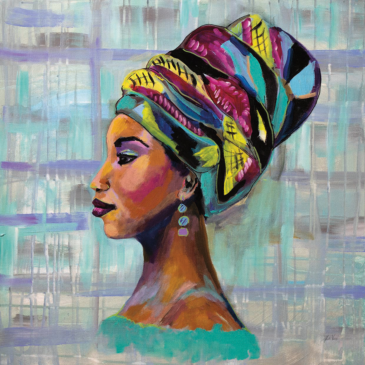 Fierce by Jeanette Vertentes - handcrafted wall art work on large canvas & framed canvas prints, made to order