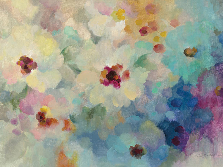 Floral Extravaganza by Silvia Vassileva - larger sizes handcrafted wall art work on large canvas & framed canvas prints
