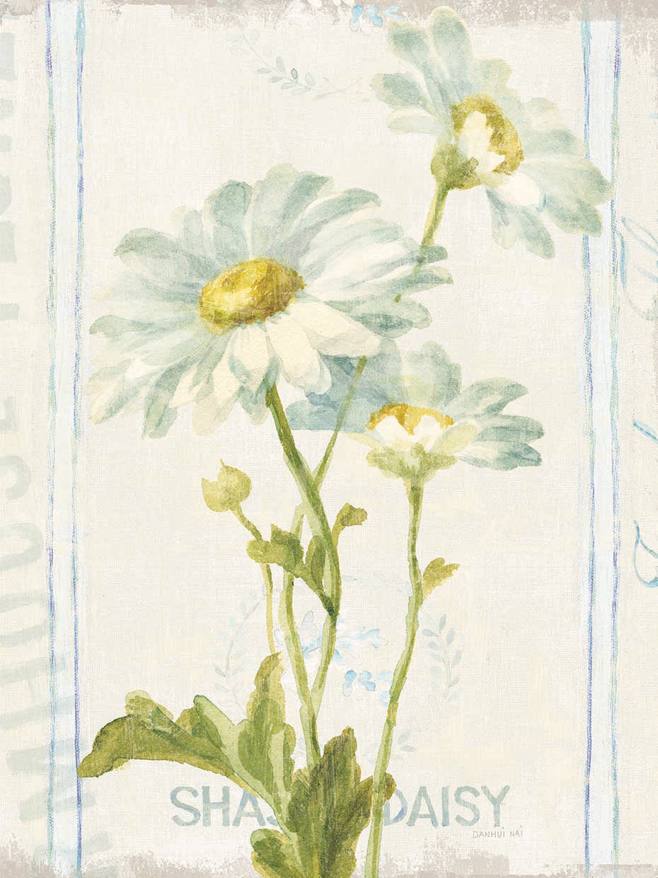 Floursack Florals III Crop by Danhui Nai - museum quality wall art work on large canvas & framed canvas prints