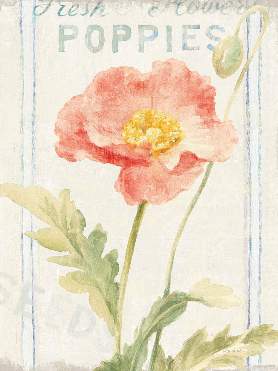 Floursack Florals IV Crop by Danhui Nai - highest quality handcrafted wall art work on large canvas & framed canvas prints