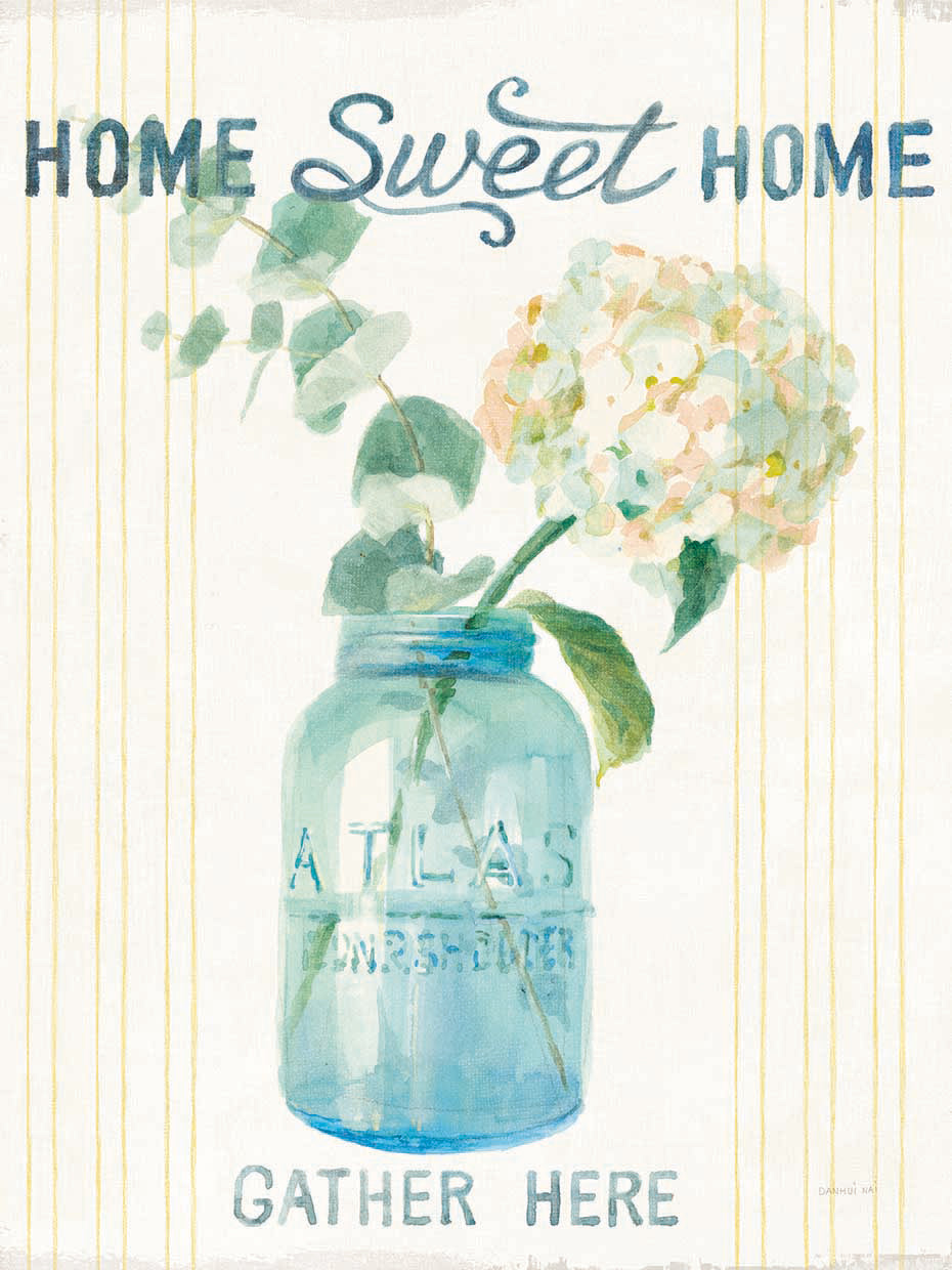 Floursack Home VI by Danhui Nai - highest quality handcrafted wall art work on large canvas & framed canvas prints