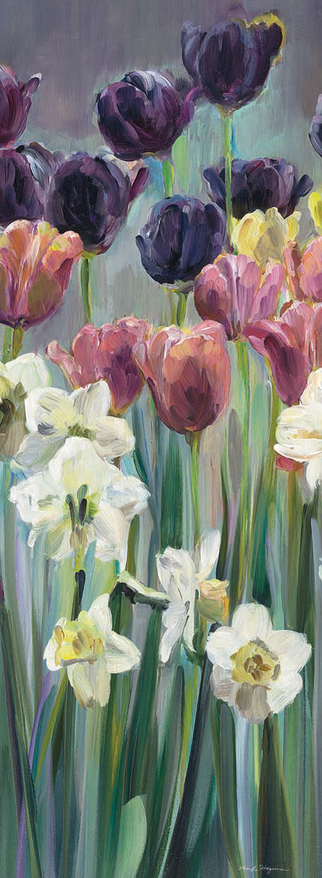 Grape Tulips Panel II Canvas Art