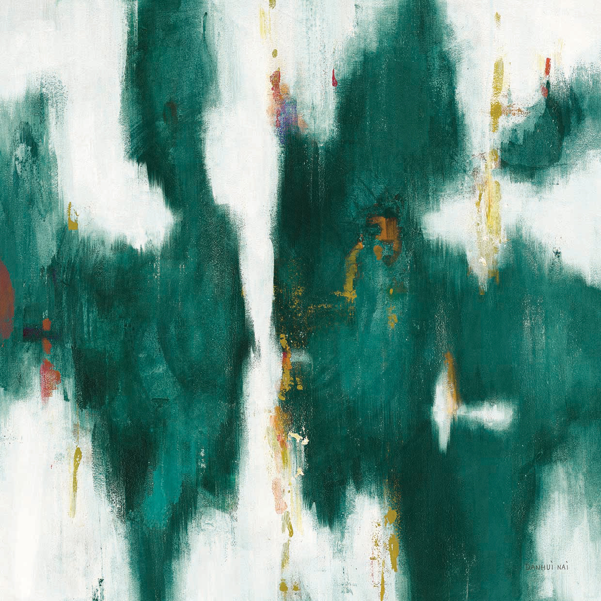 Green Texture I by Danhui Nai - best quality handcrafted wall art work on large canvas & framed canvas prints