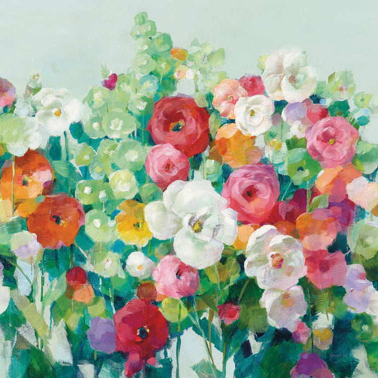 June Beauties Pale Blue by Danhui Nai - museum quality wall art work on large canvas & framed canvas prints