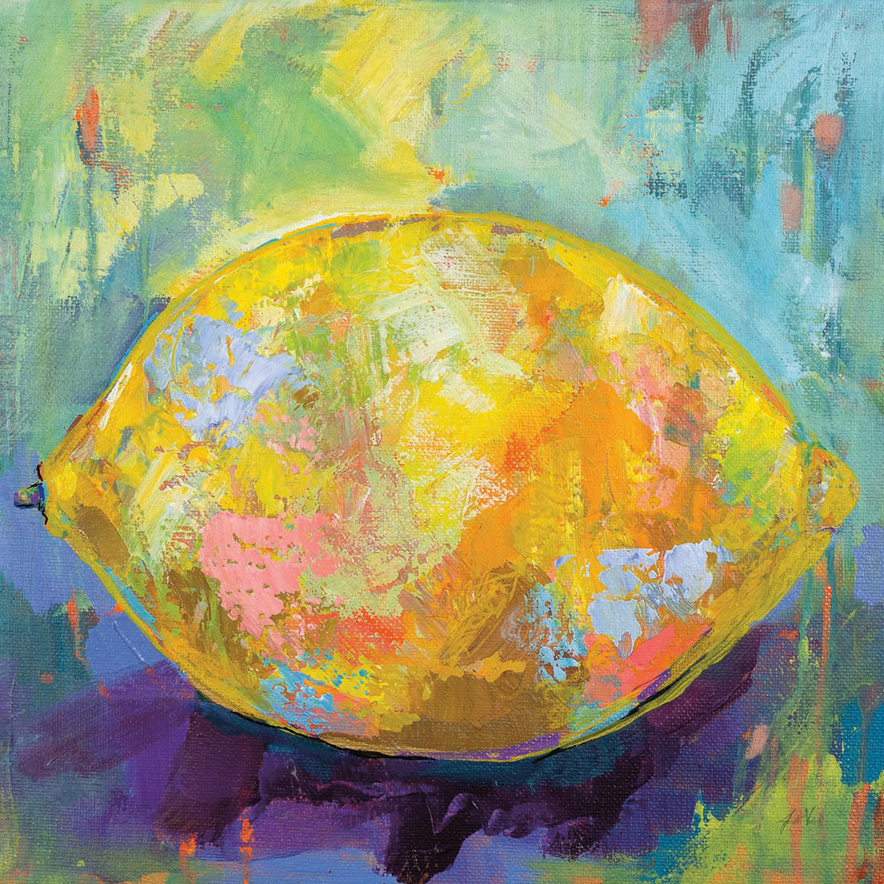 Lemon by Jeanette Vertentes - top quality wall art work on large canvas & framed canvas prints