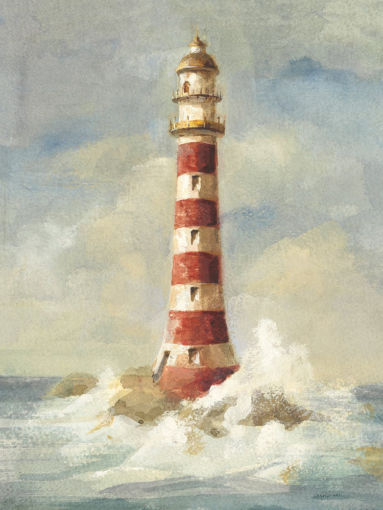 Lighthouse II by Danhui Nai - handcrafted wall art work on large canvas & framed canvas prints, made to order